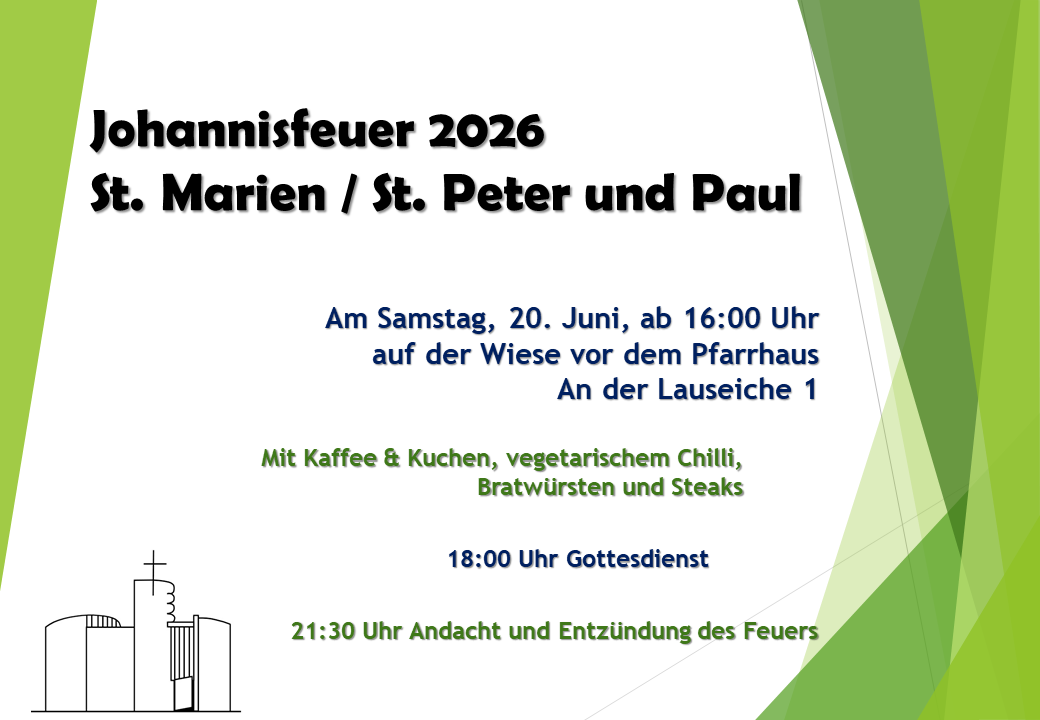 St. Marien Johannisfeuer 2026 Plakat
