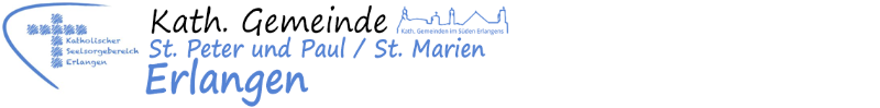 Kopf in der Homepage der Pfarrei St. Peter und Paul / St. Marien Erlangen